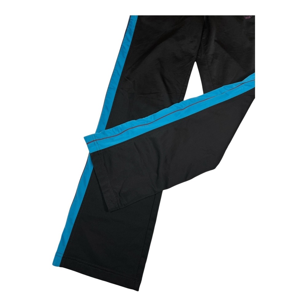 Puma Sport Lifestyle Black Track Pants Blue Stripe XS Extra Small - Picture 2 of 8